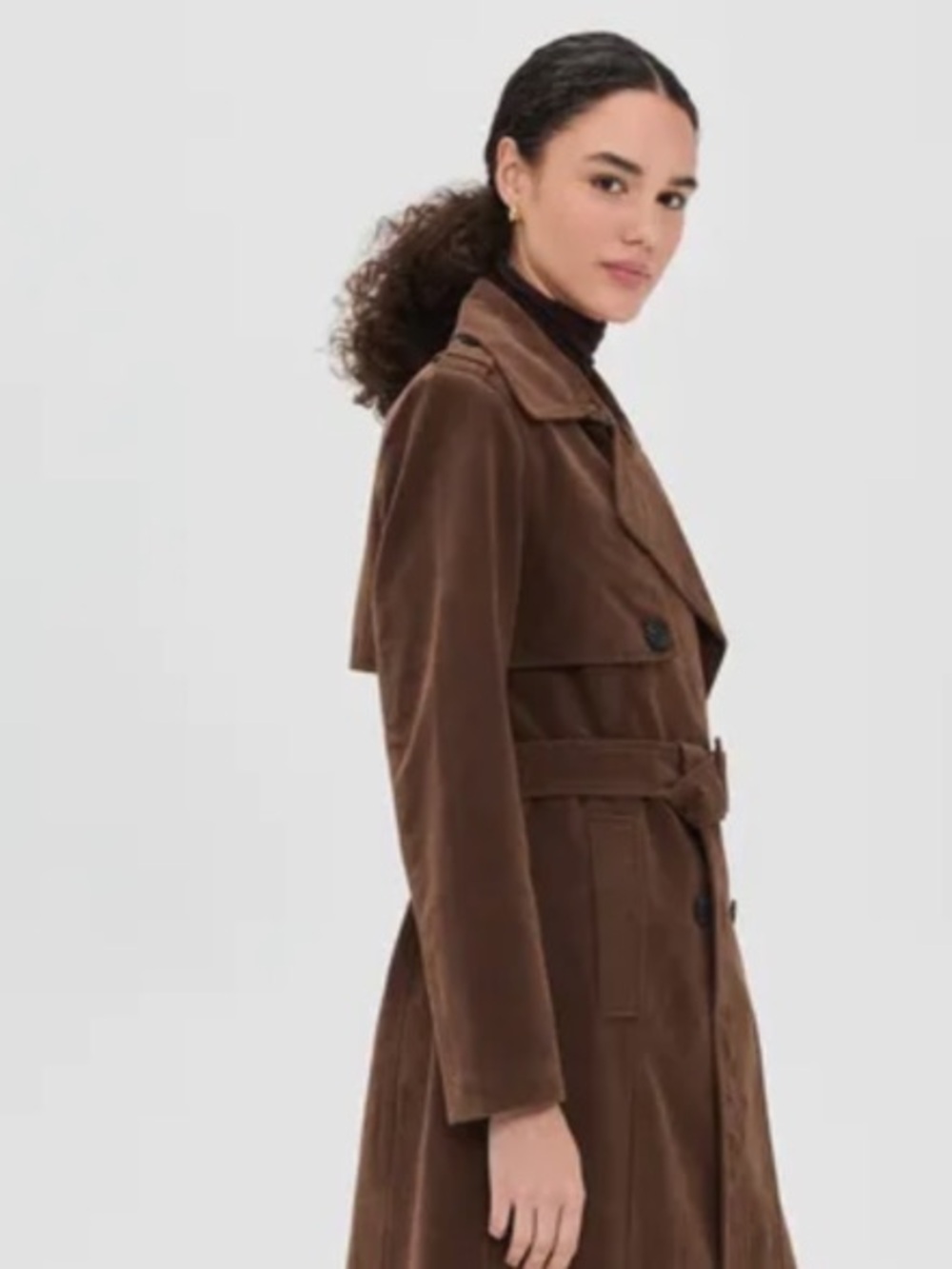 Avec Les Filles Faux
Suede Maxi Trench Coat
NWOT
COLOR- Brunette - Picture 7 of 7